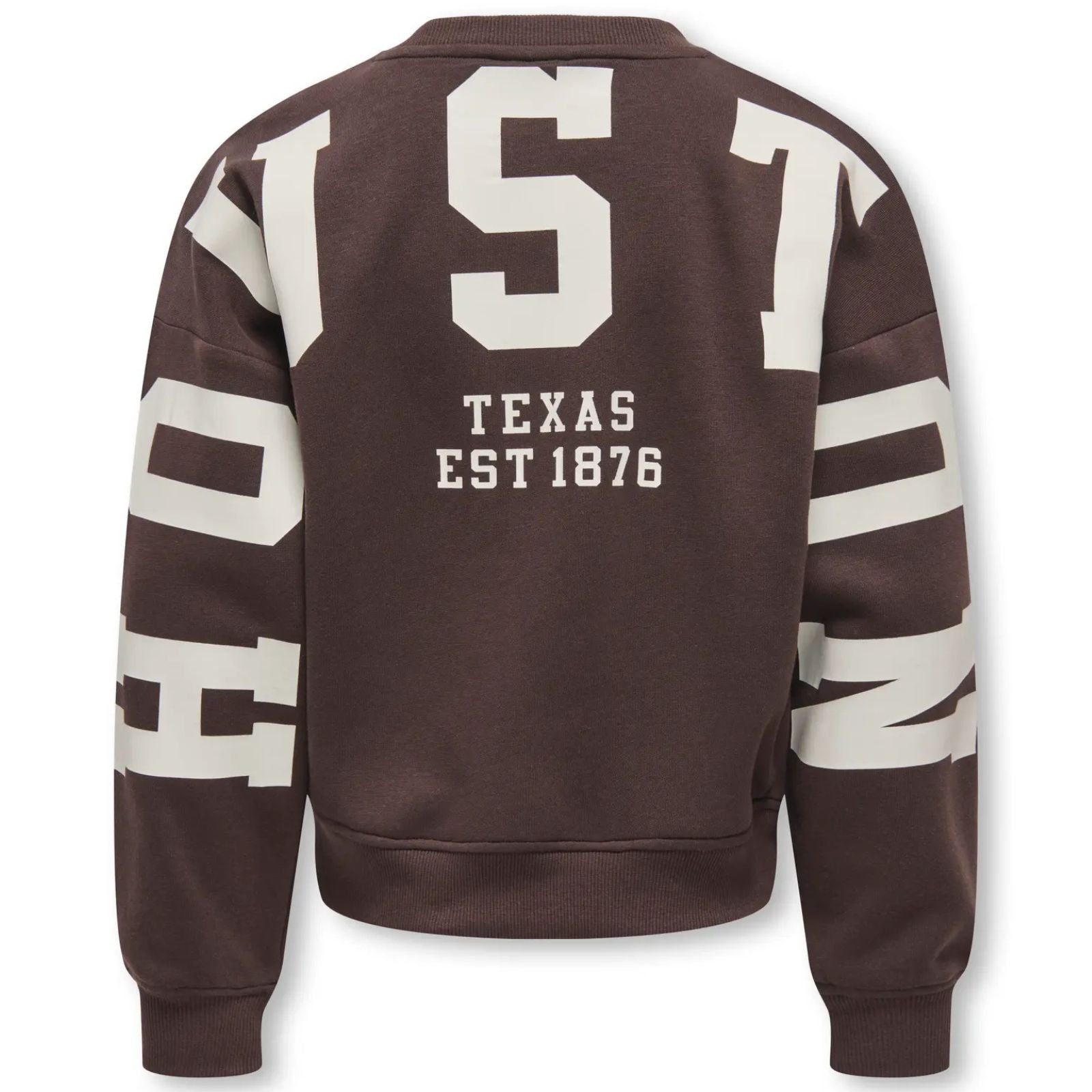 Donkerbruine backprint sweater Sweat
