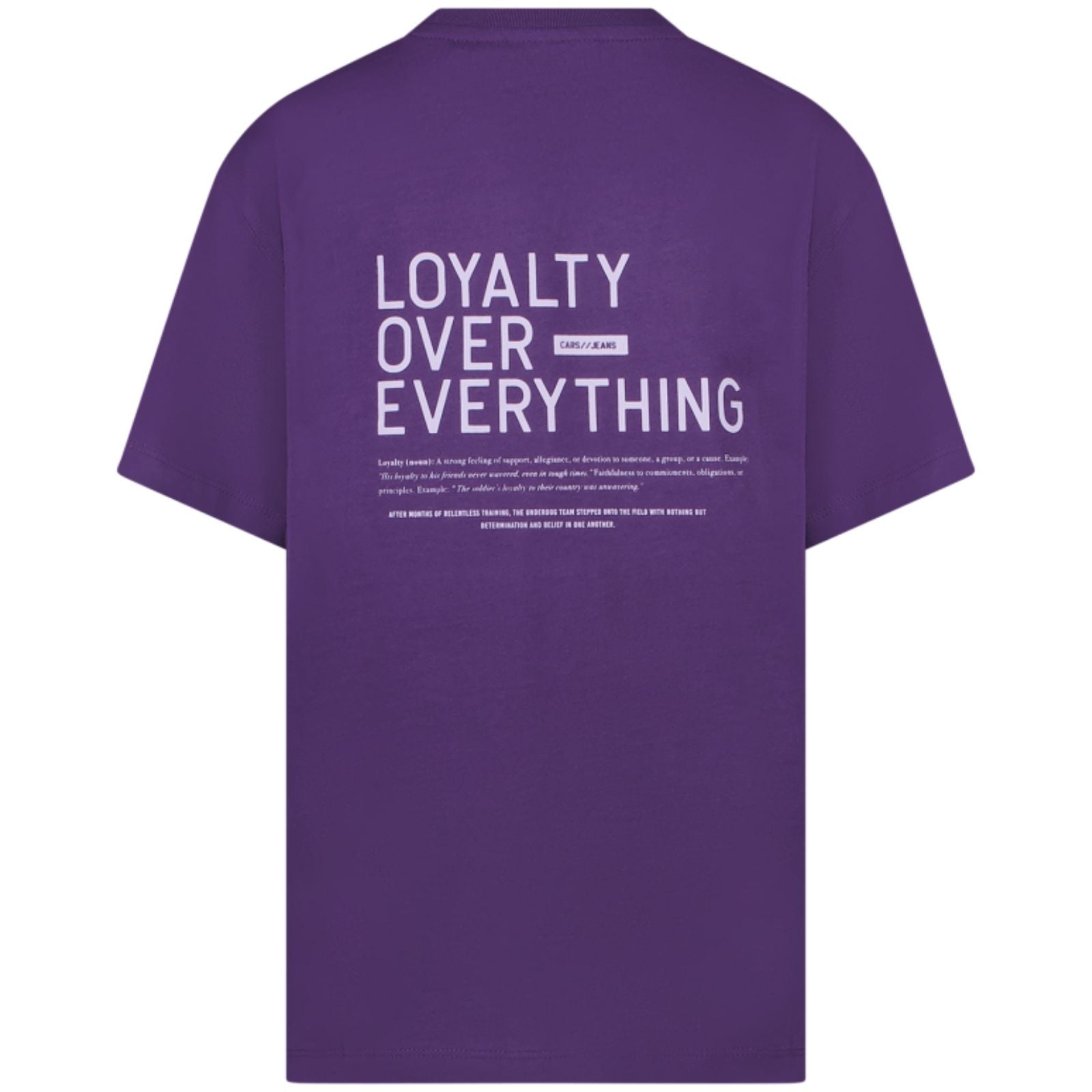 Paars backprint ronde hals t-shirt Werzo - Capuchon Fashion