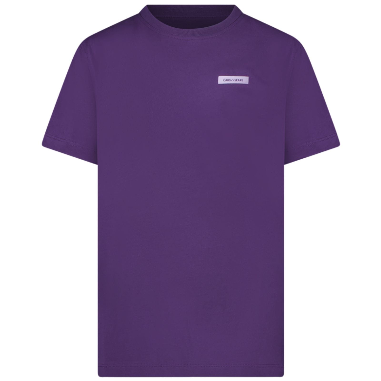 Paars backprint ronde hals t-shirt Werzo - Capuchon Fashion