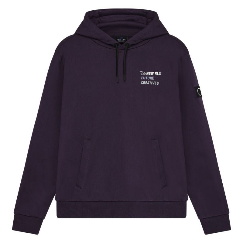 Paarse hoodie Rellix Brushed Backprint 940385 - Capuchon Fashion