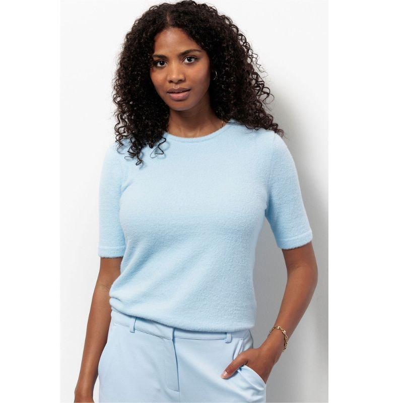 Pastel Blue soft pullover Felica - Capuchon Fashion