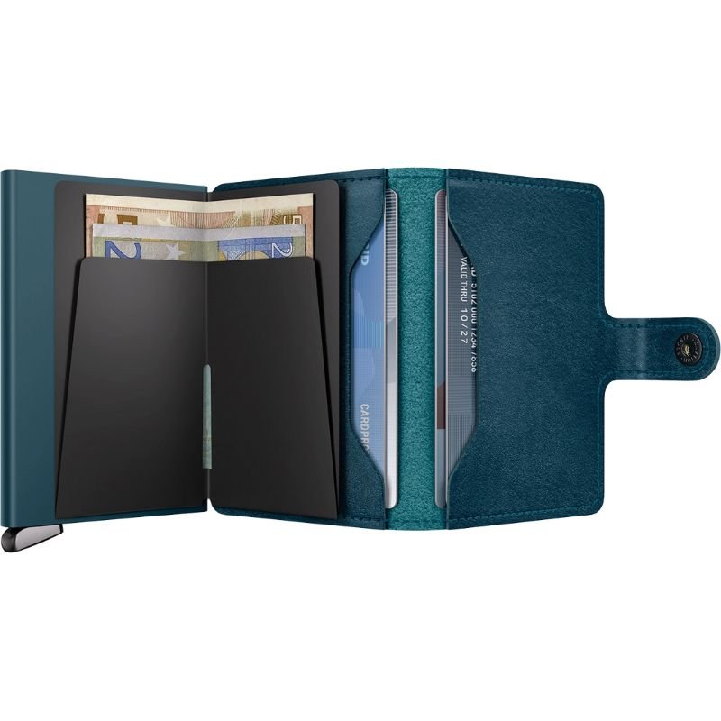 Petrolgroene premium miniwallet Basco Teal - Capuchon Fashion