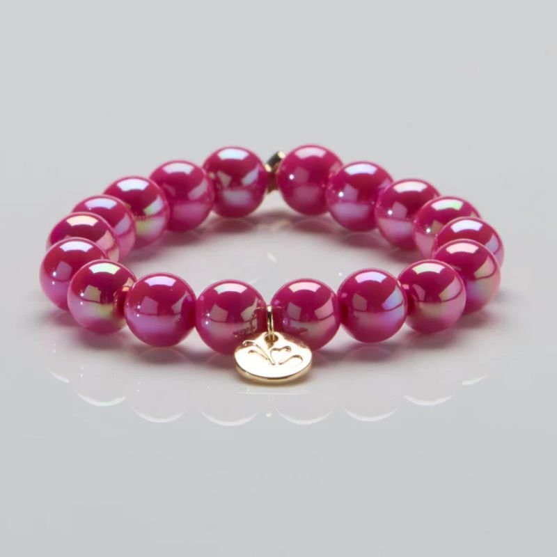 Pink Mirage parelarmband 10mm - Capuchon Fashion