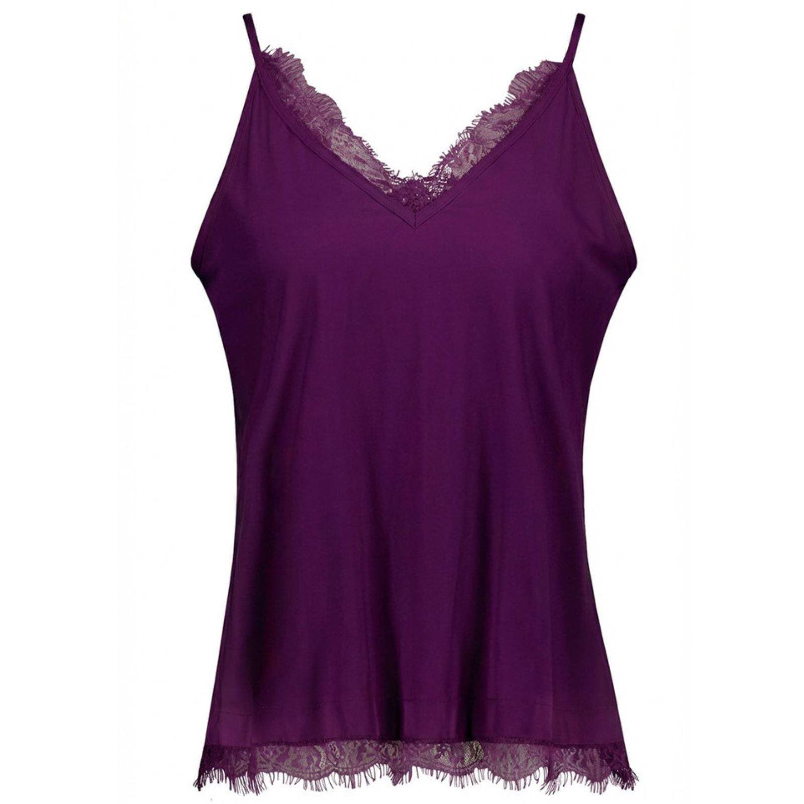 Plum kanten travel top Mitzie lace - Capuchon Fashion