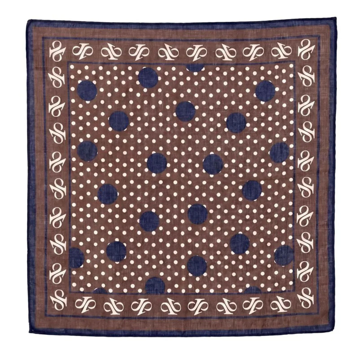Donkerblauw geprinte sjaal 633300