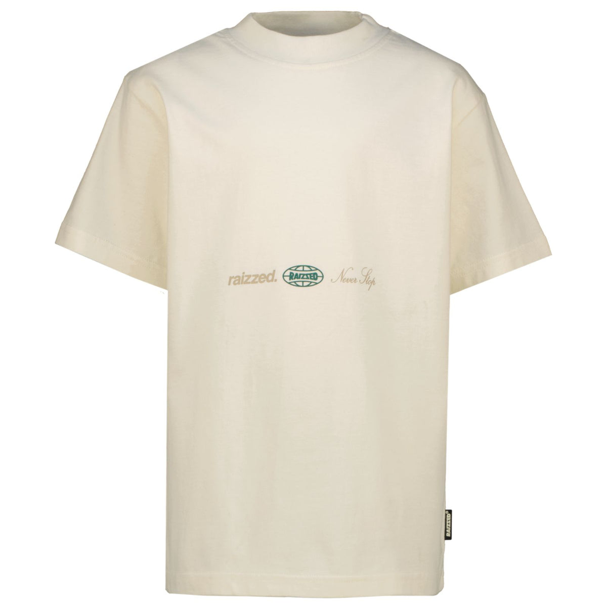 Almond white backprint t-shirt Happens