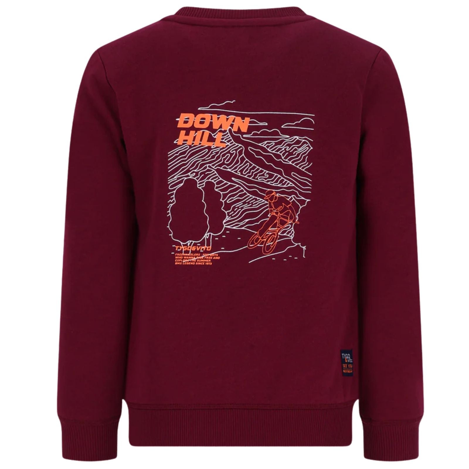 Rhododendron backprint sweater Silver - Capuchon Fashion