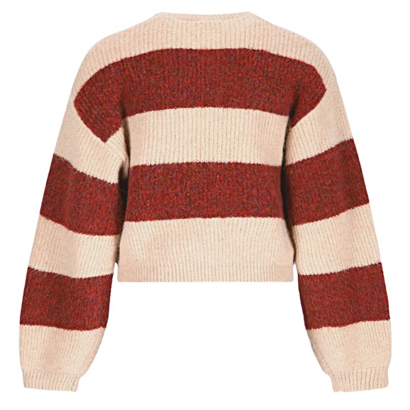 Rode colorblock knitted sweater Kate - Capuchon Fashion