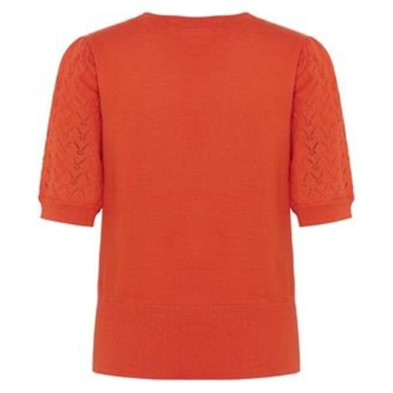 Rode puff pullover Karna - Capuchon Fashion