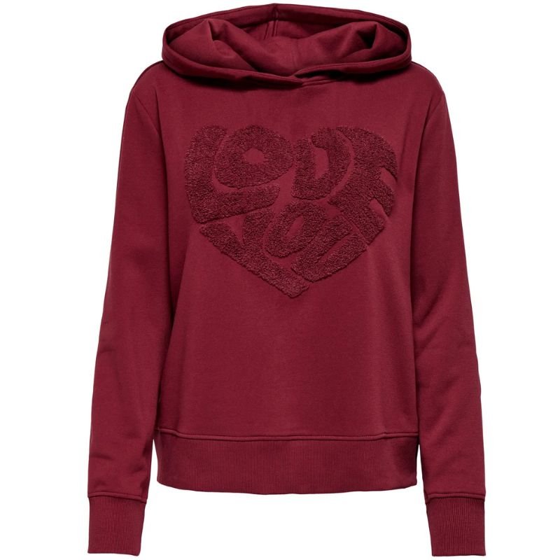 Rode teddy cropped hoodie Lyna - Capuchon Fashion