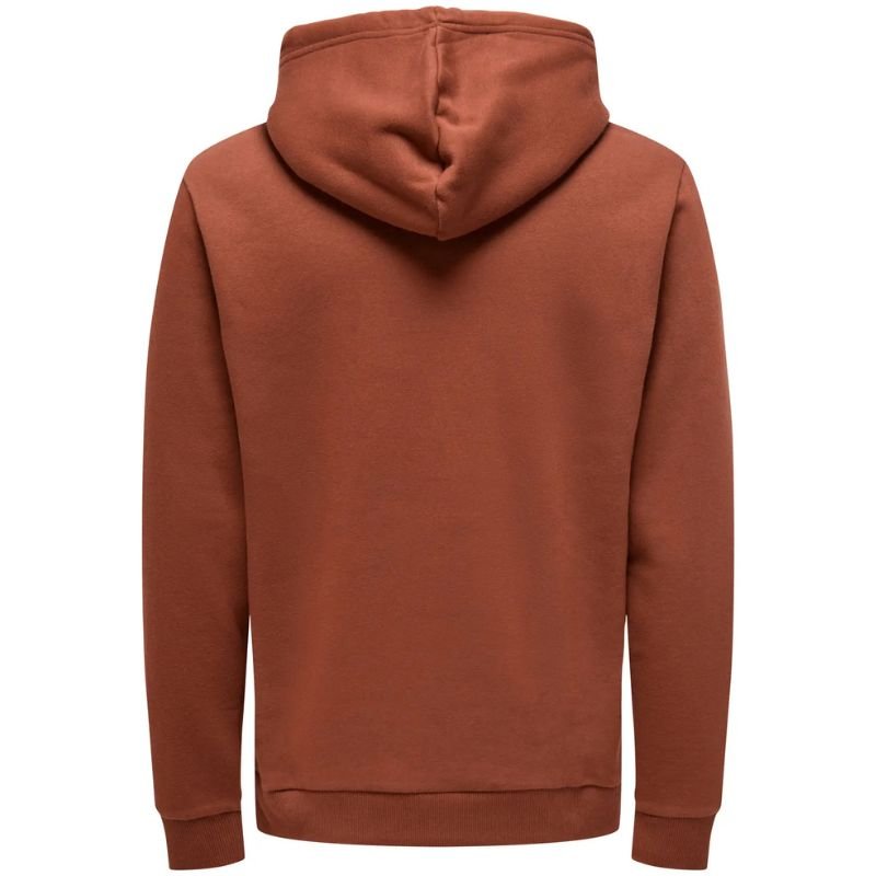 Roestbruine basic hoodie Dawson - Capuchon Fashion