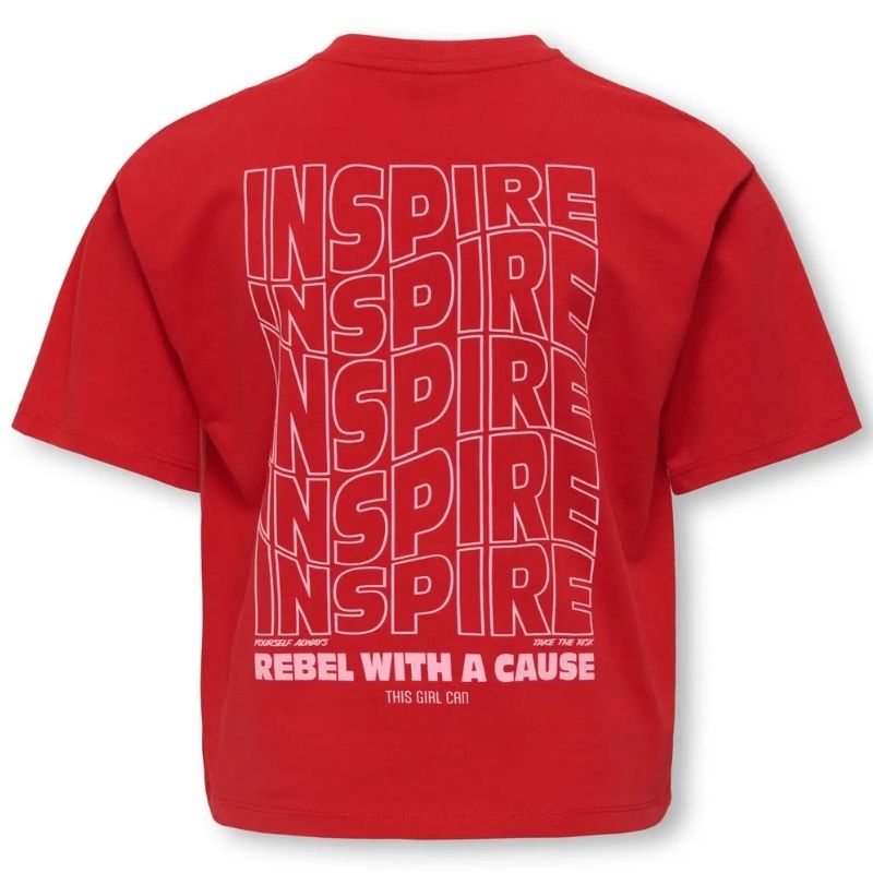 Rood backprint t-shirt Jasmine - Capuchon Fashion