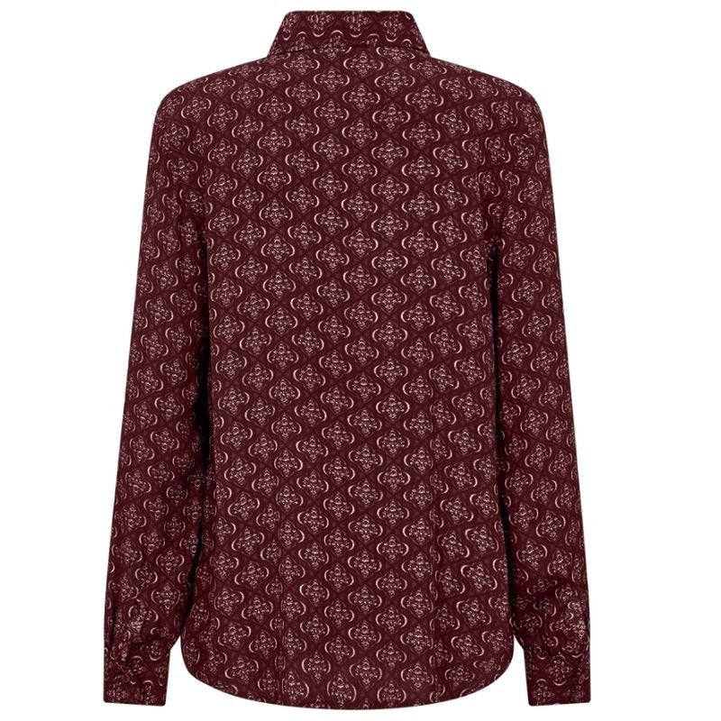 Rood geprint viscose shirt Lovy - Capuchon Fashion