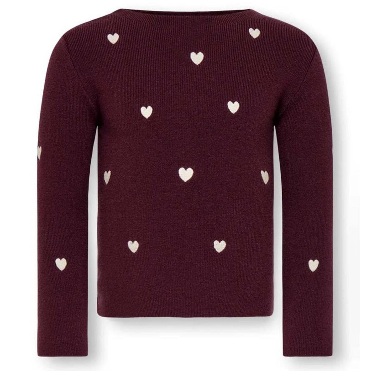 Rood geprinte knit pullover Hearts - Capuchon Fashion