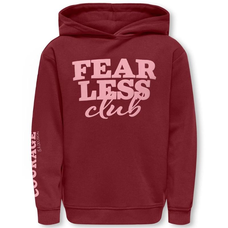 Rood geprinte tekst hoodie Diana - Capuchon Fashion