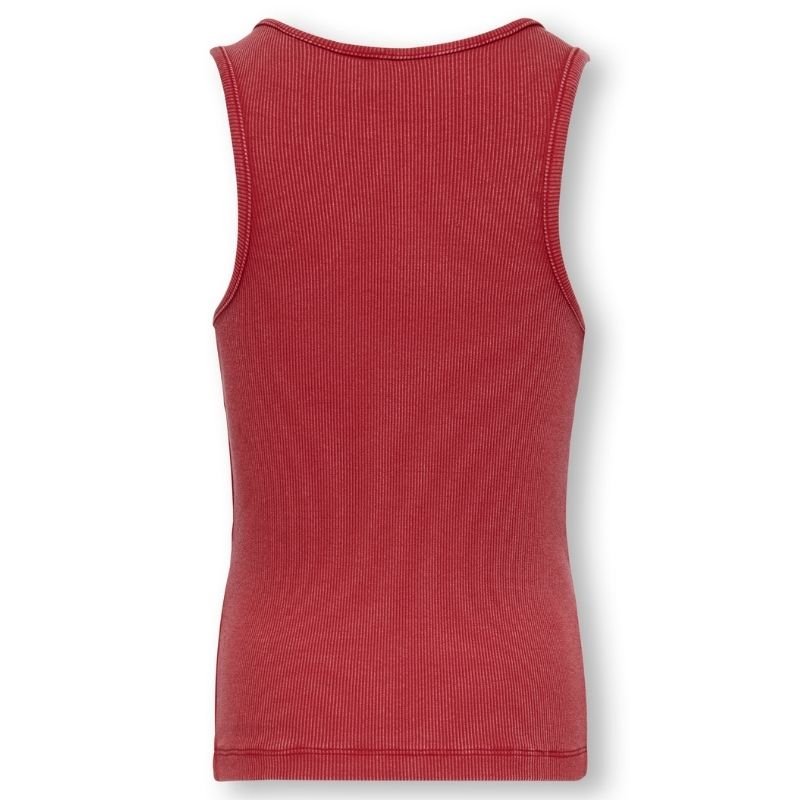 Rood geprinte washed tanktop Jilly - Capuchon Fashion