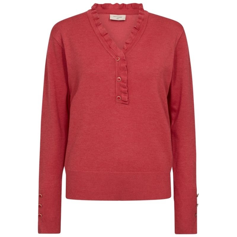 Roodbruine pullover Katie - Capuchon Fashion
