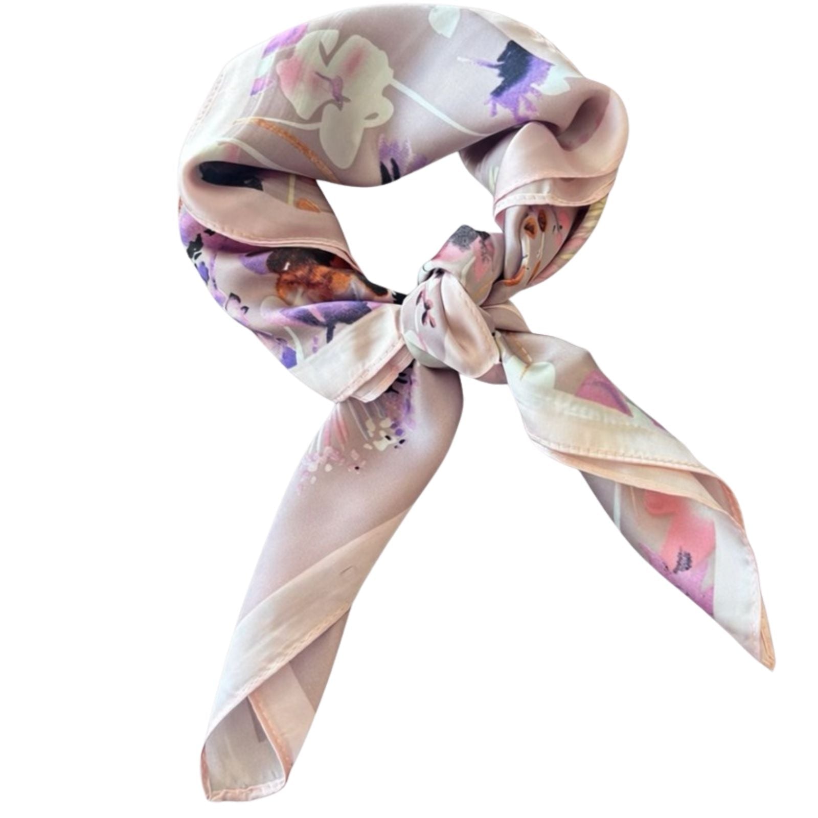 Rose met lavender geprint sjaaltje Sos - Capuchon Fashion