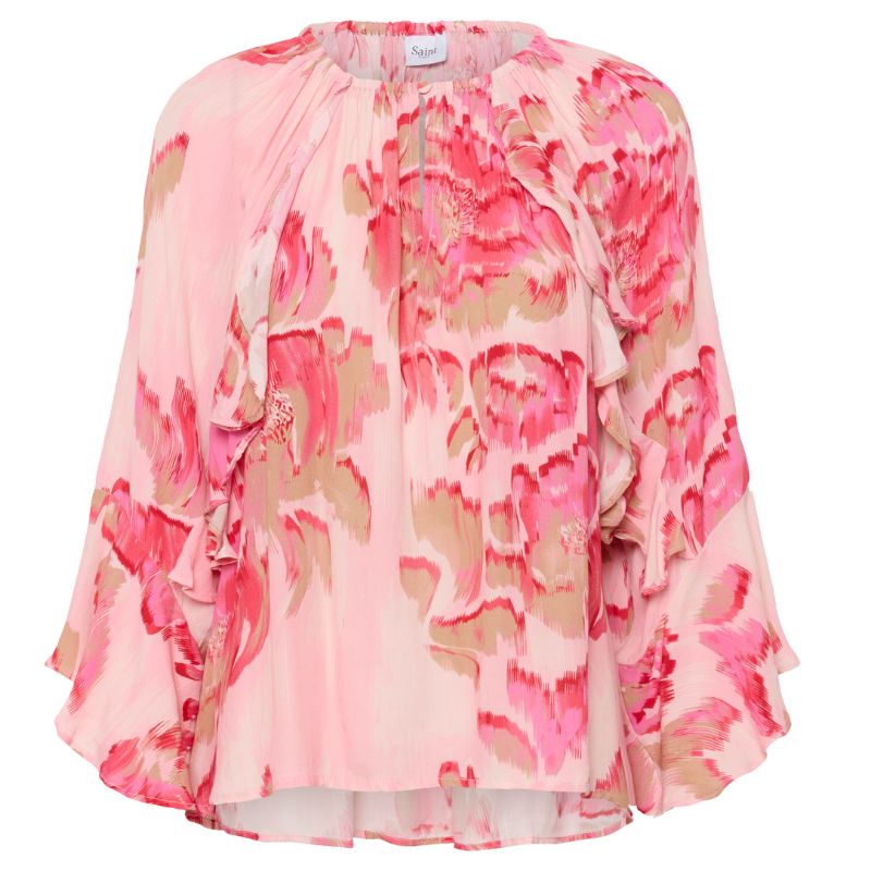 Roze flower geprinte blouse Pollyana - Capuchon Fashion