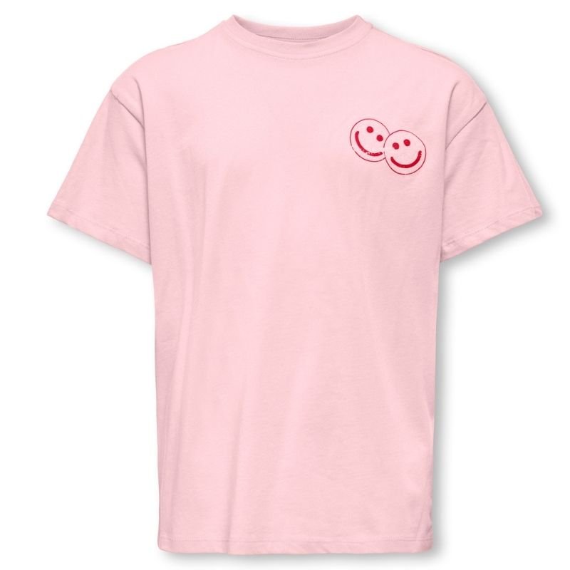 Roze loose fit t-shirt Geros Life - Capuchon Fashion