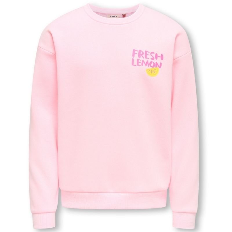 Roze met print loose sweater Canasta - Capuchon Fashion