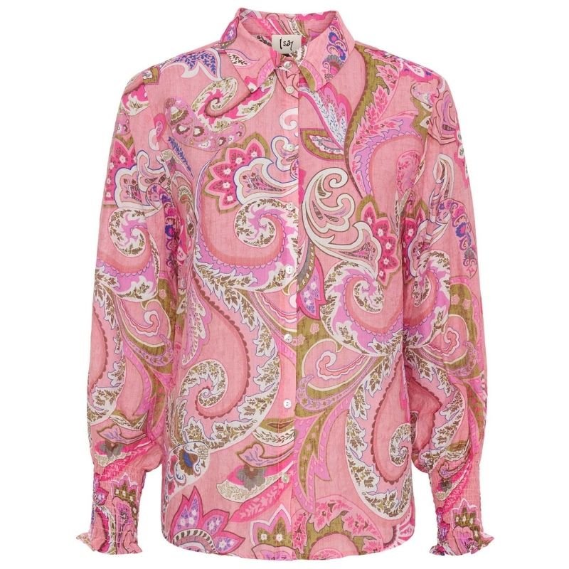 Roze Paisley geprint shirt Lotta Smock - Capuchon Fashion