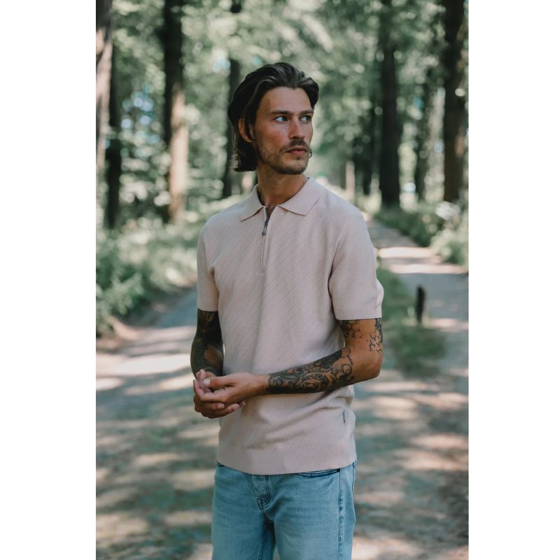 Roze polo Oblique Zip - Capuchon Fashion