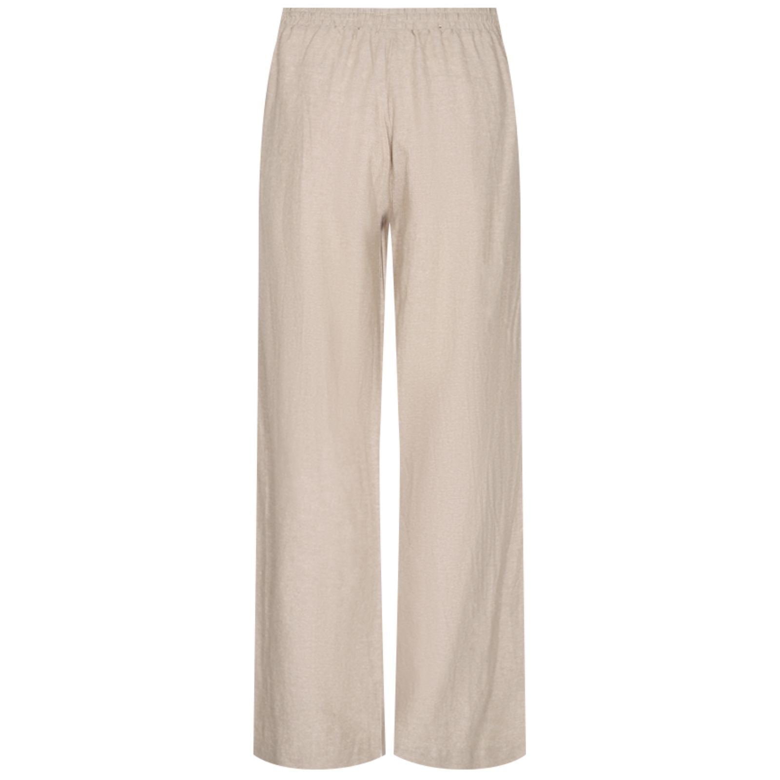 Sand melange waistband linnen broek Lava - Capuchon Fashion
