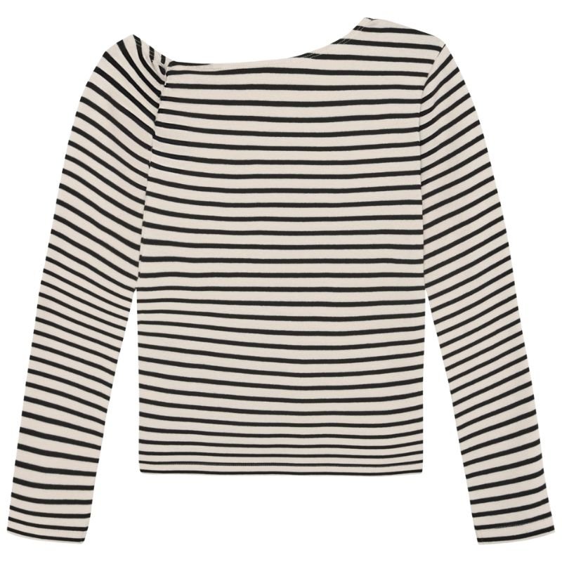 Sandshell gestreepte longsleeve 970615 - Capuchon Fashion