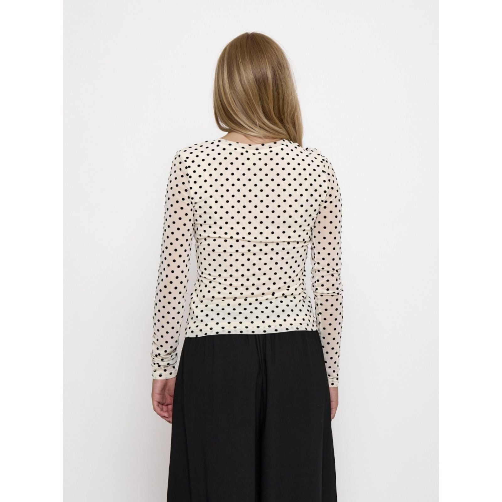 Seedpearl Cream met polkadot top Rolo - Capuchon Fashion