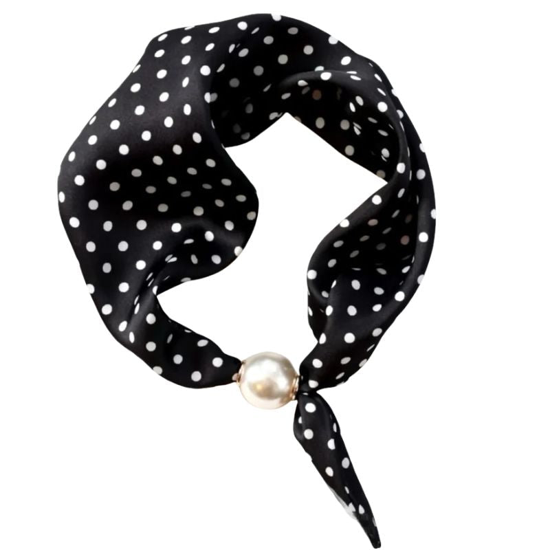 Small dot black parel sjaaltje Chloe - Capuchon Fashion