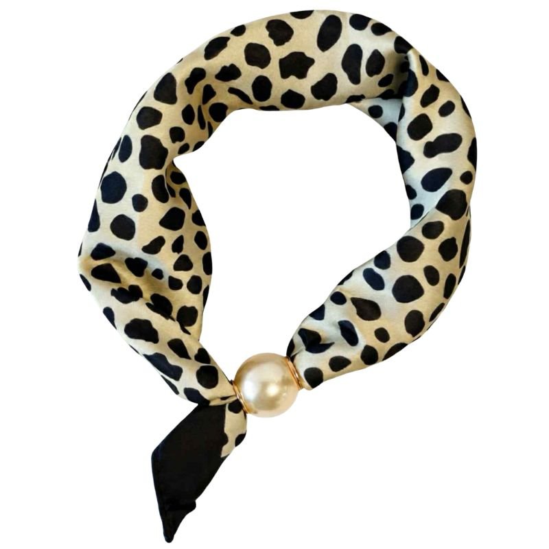 Spots black/white parel sjaaltje Chloe - Capuchon Fashion