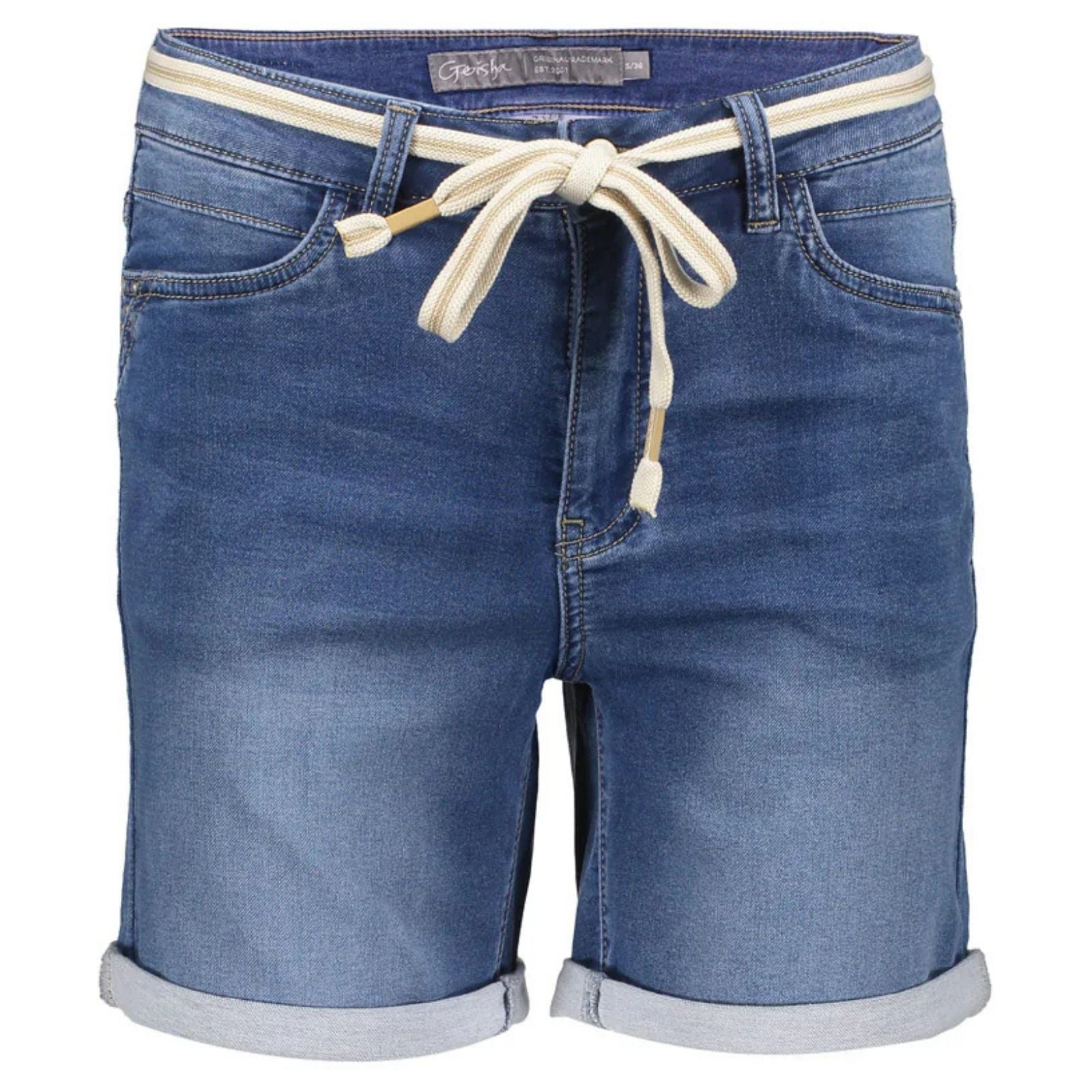 Stonewash Denim short denim jeans Frances - Capuchon Fashion