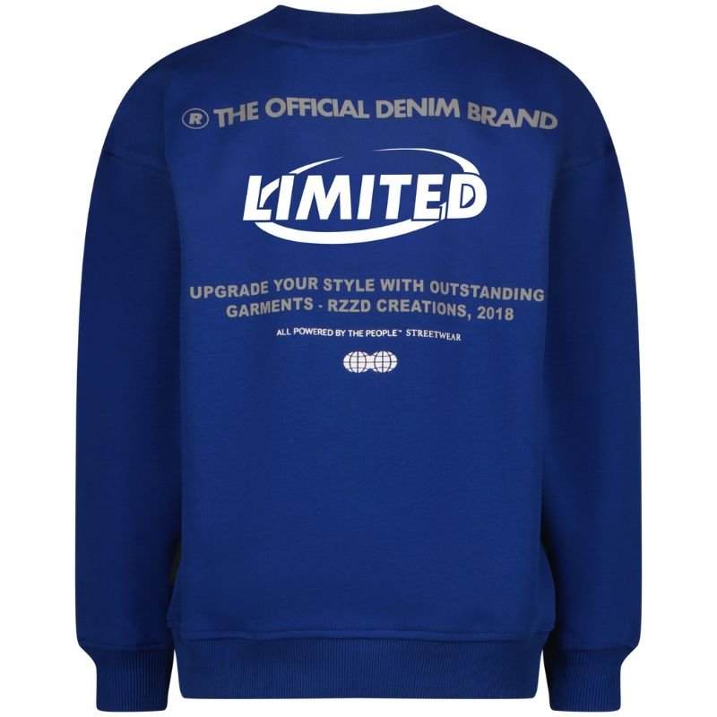 Street Blue geprinte sweater Nuper - Capuchon Fashion