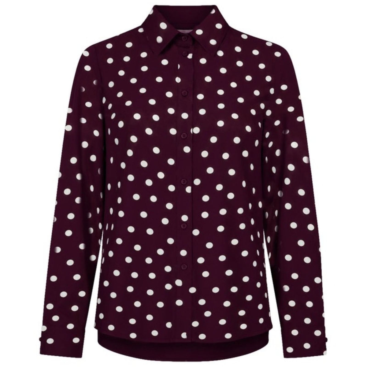 Blackberry met Ecru travel blouse Bernadette