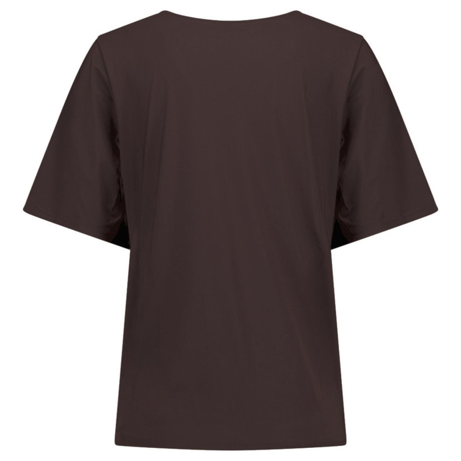 Espresso travel v-hals shirt Vicky