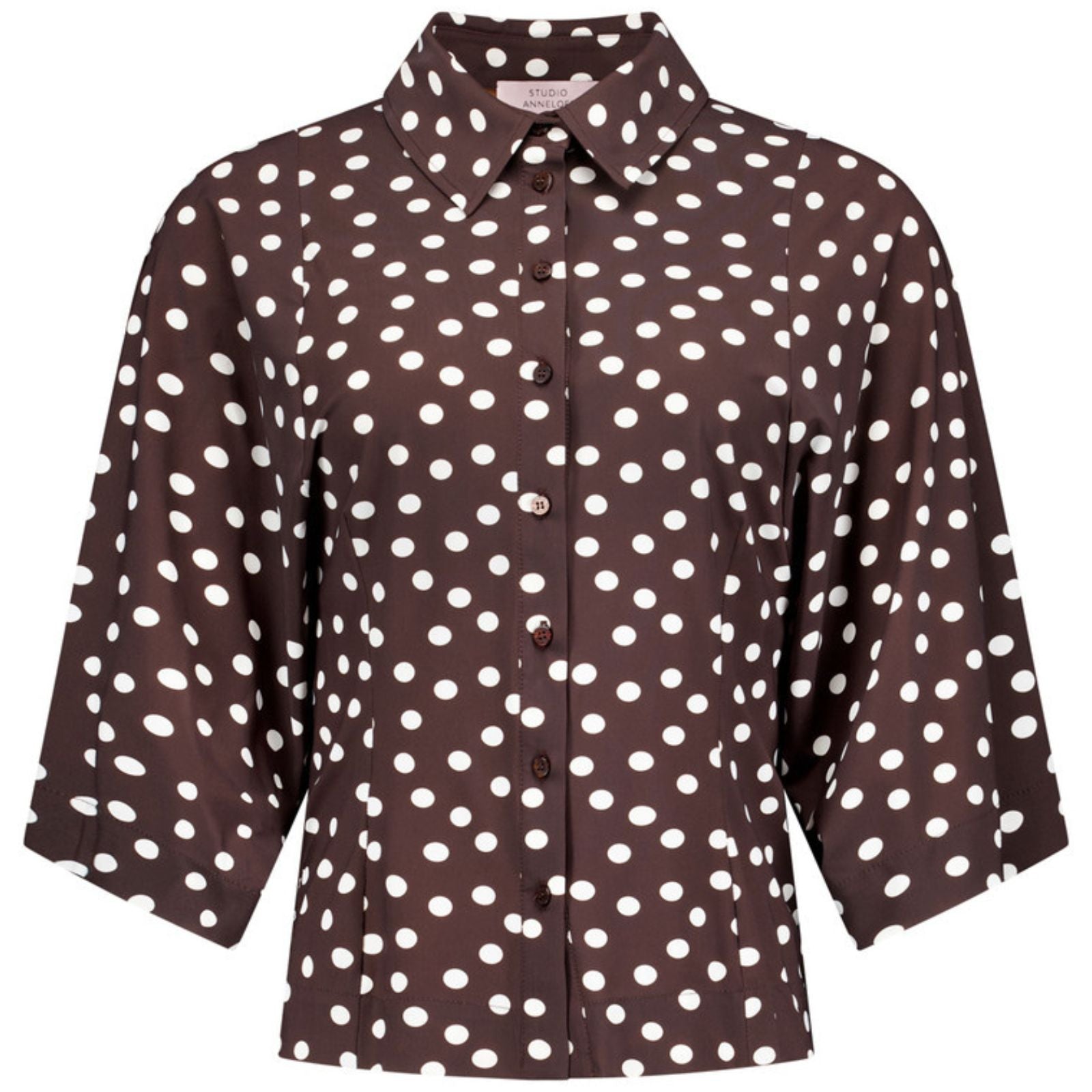 Espresso geprinte blouse Fabienne dot