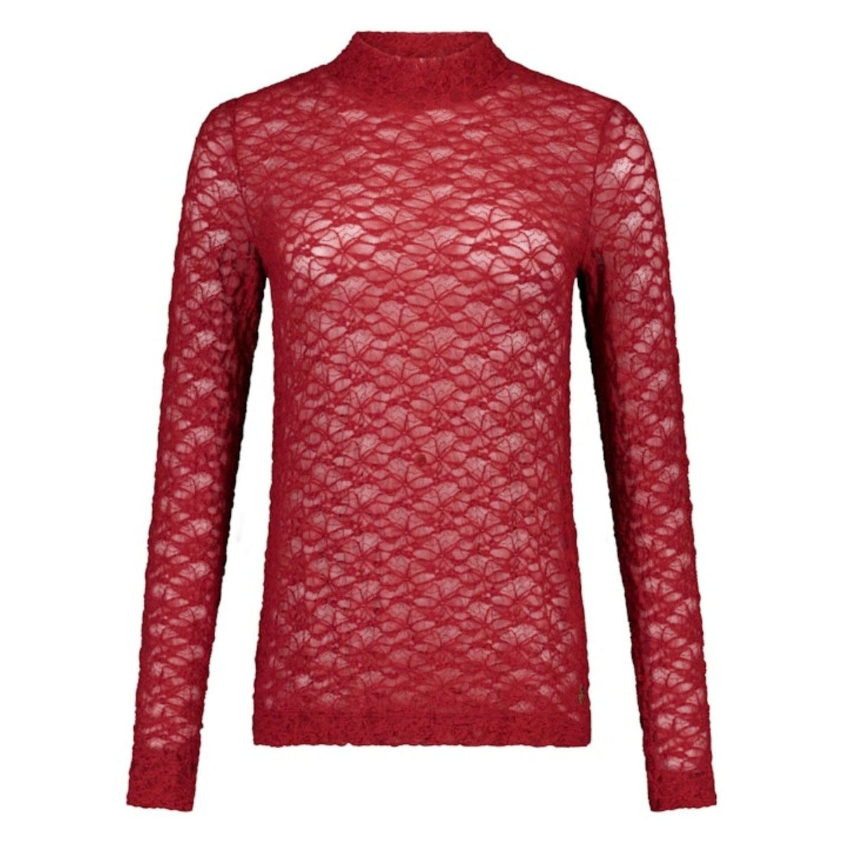 Red Wine kanten col top Reagan Lace