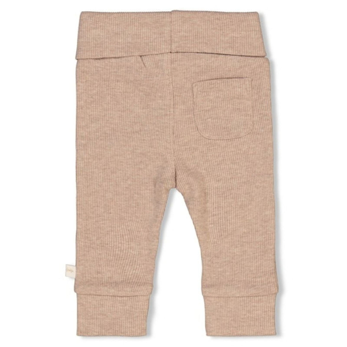 Taupe melange rib broek The Magic is in You - Capuchon Fashion