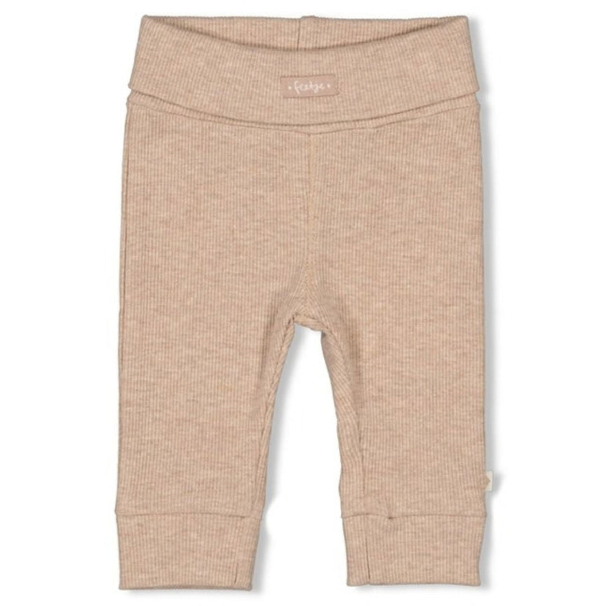 Taupe melange rib broek The Magic is in You - Capuchon Fashion