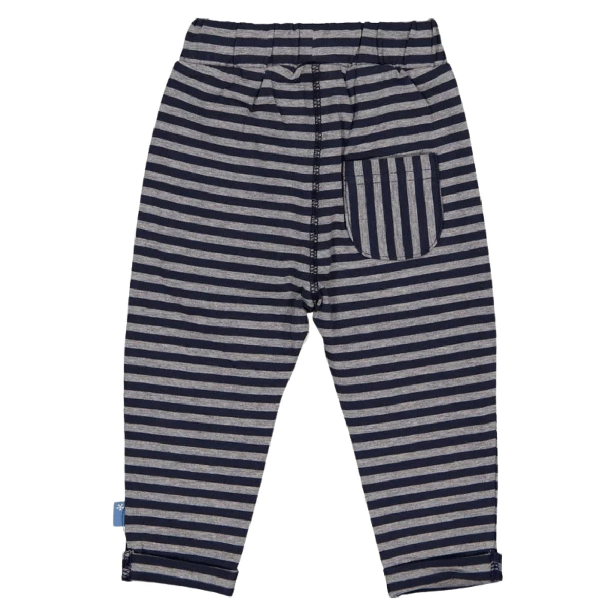 Taupe met blauw gestreept broekje Andrew - Capuchon Fashion