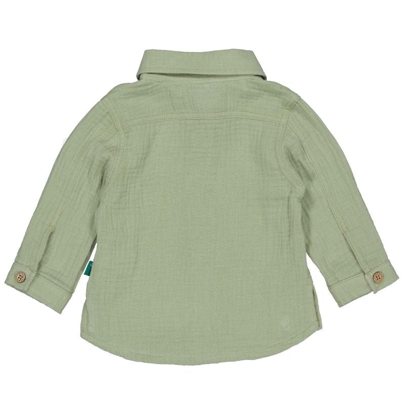 Teal groene blouse Muslin 261003 - Capuchon Fashion