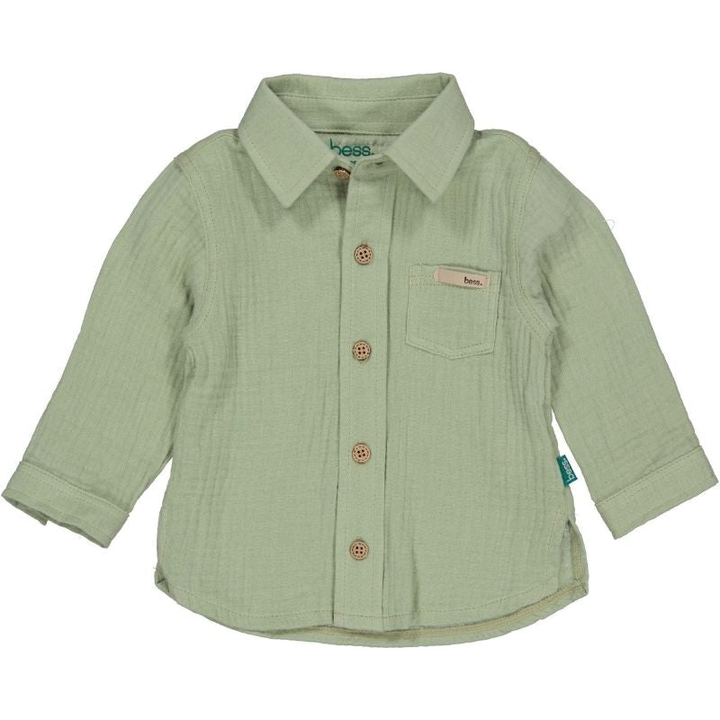 Teal groene blouse Muslin 261003 - Capuchon Fashion