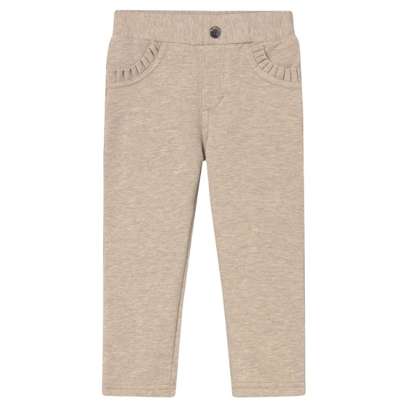 Toffee ruffle fleece basic trousers - Capuchon Fashion