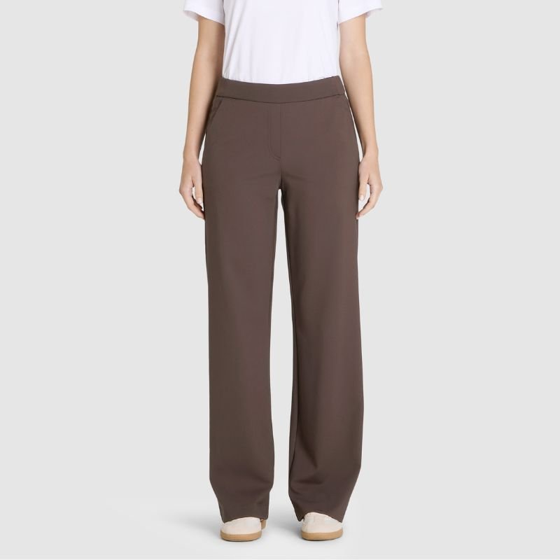 Truffle Brown wide fit broek Chiara - Capuchon Fashion