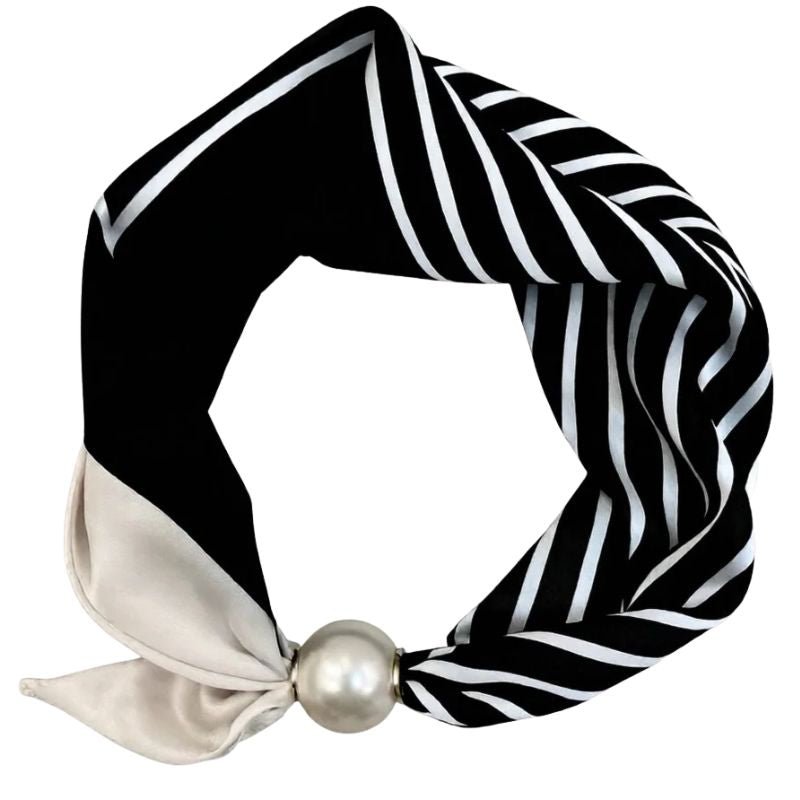 V-stripes black parel sjaaltje Chloe - Capuchon Fashion