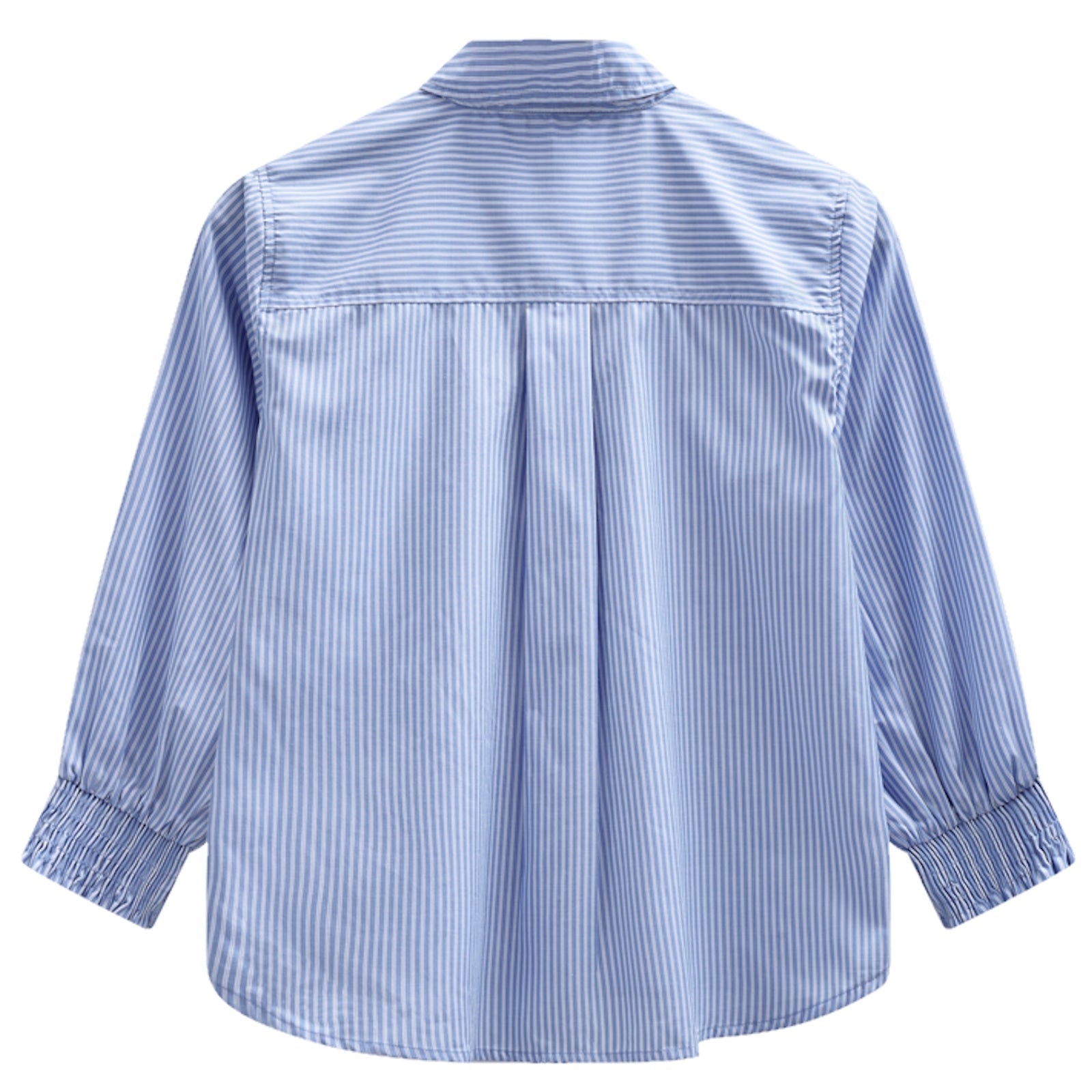 Vista Blue met offwhite embroidery shirt Evalina - Capuchon Fashion