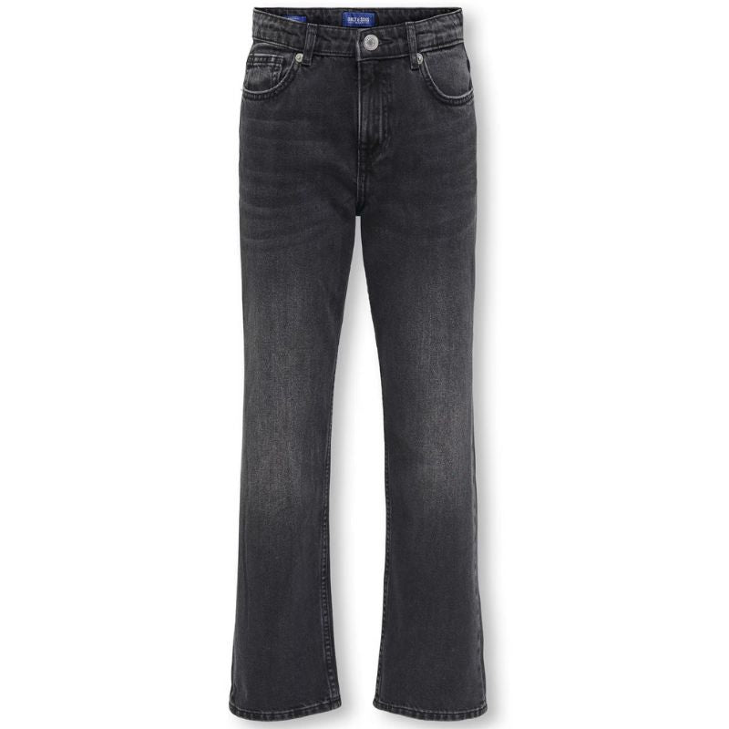 Washed Black straight jeans Edge - Capuchon Fashion