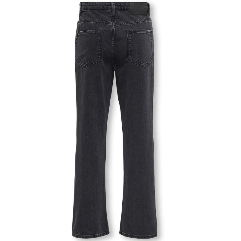 Washed Black straight jeans Edge - Capuchon Fashion