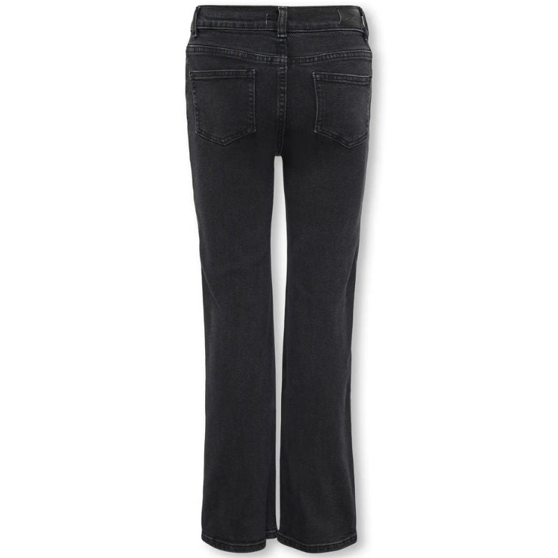 Washed Black wide leg jeans Juicy Rhinestone - Capuchon Fashion